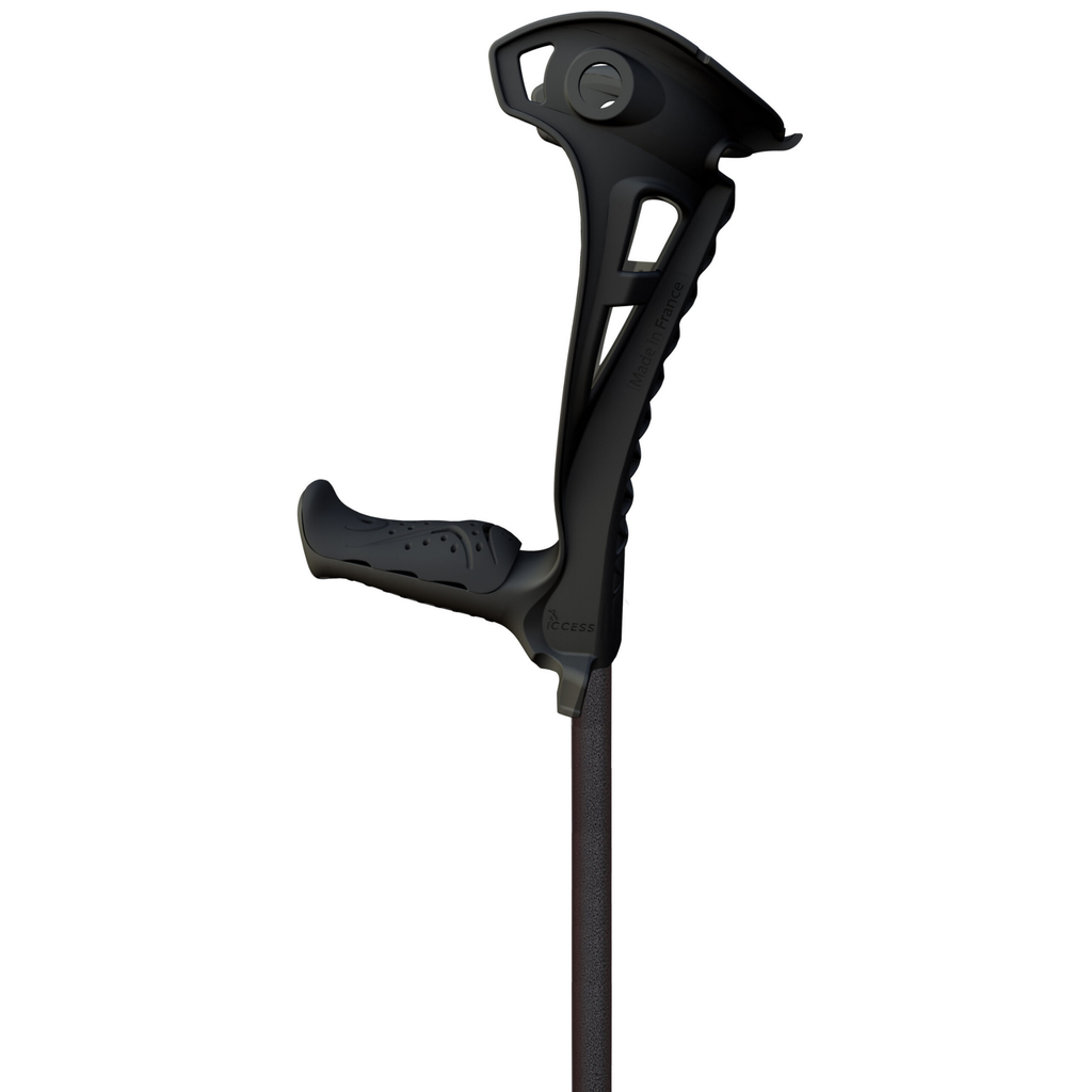 Access Comfort forearm crutches in black