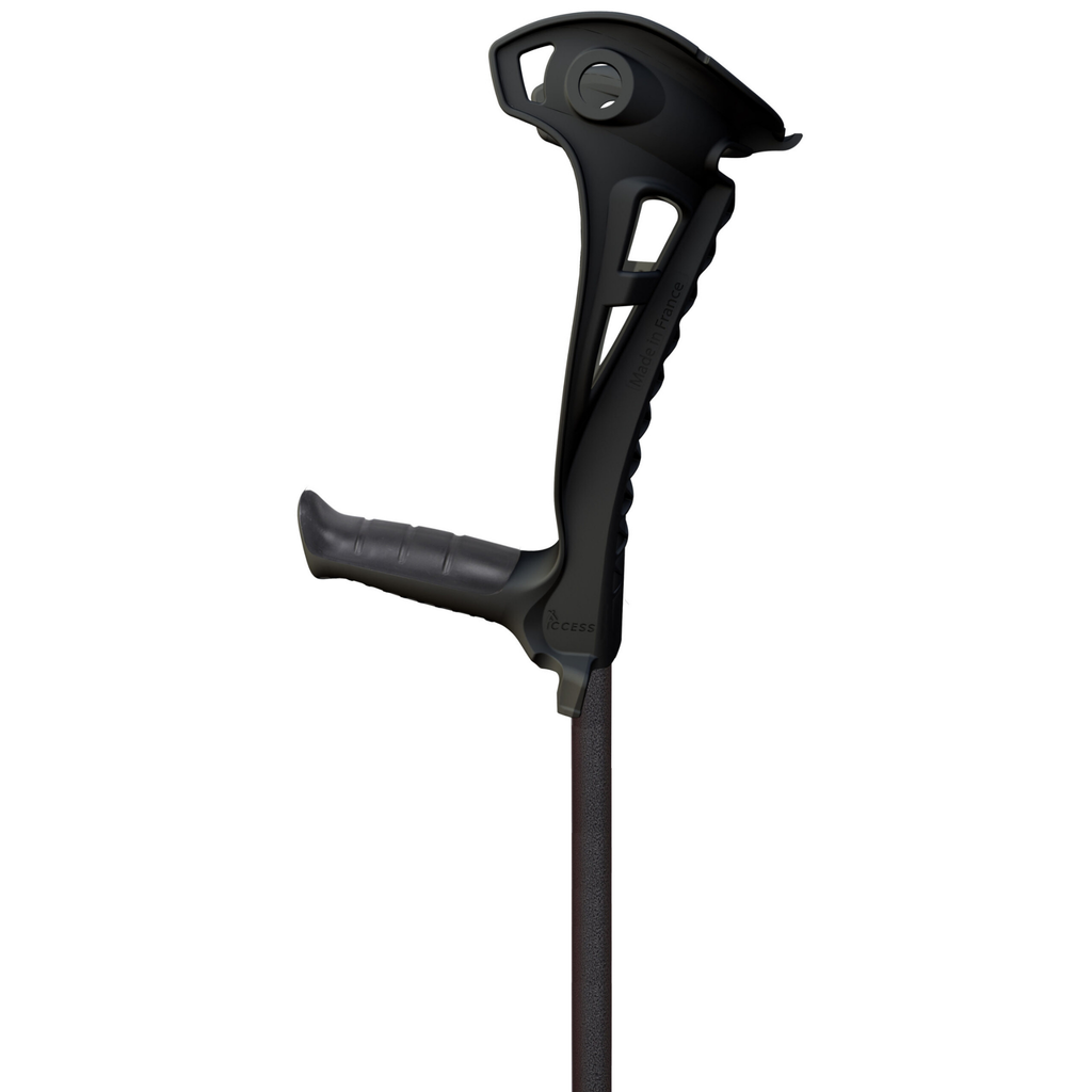 Access Safewalk forearm crutches in black