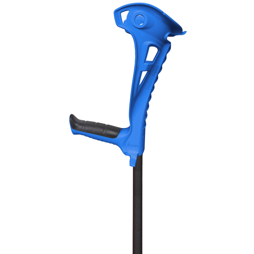 Access Safewalk forearm crutches in blue
