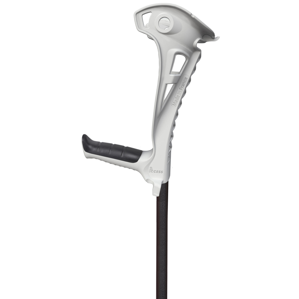 Access Safewalk forearm crutches in white