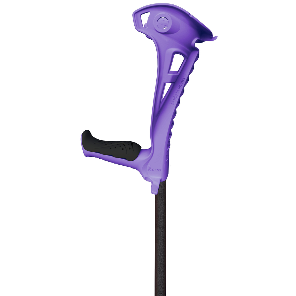Access Comfort forearm crutches in violet