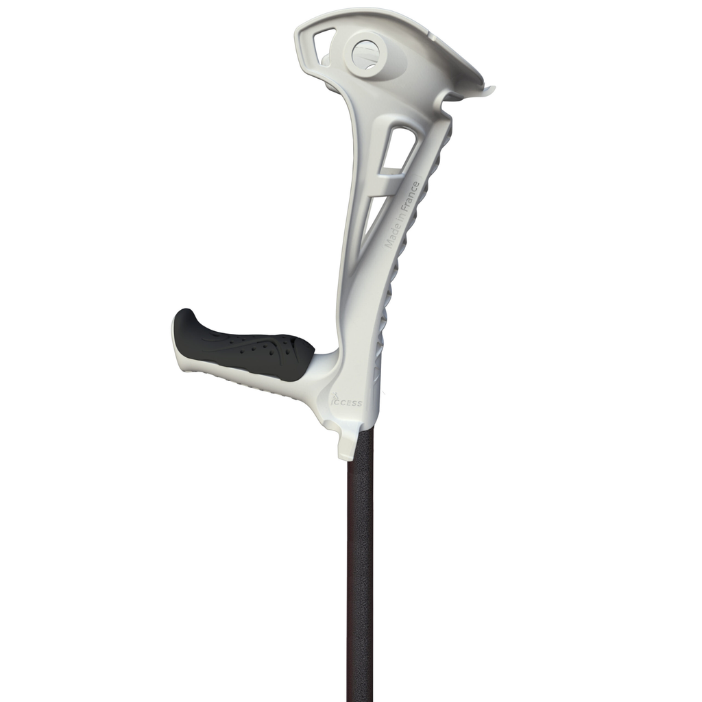 Access Comfort forearm crutches in white