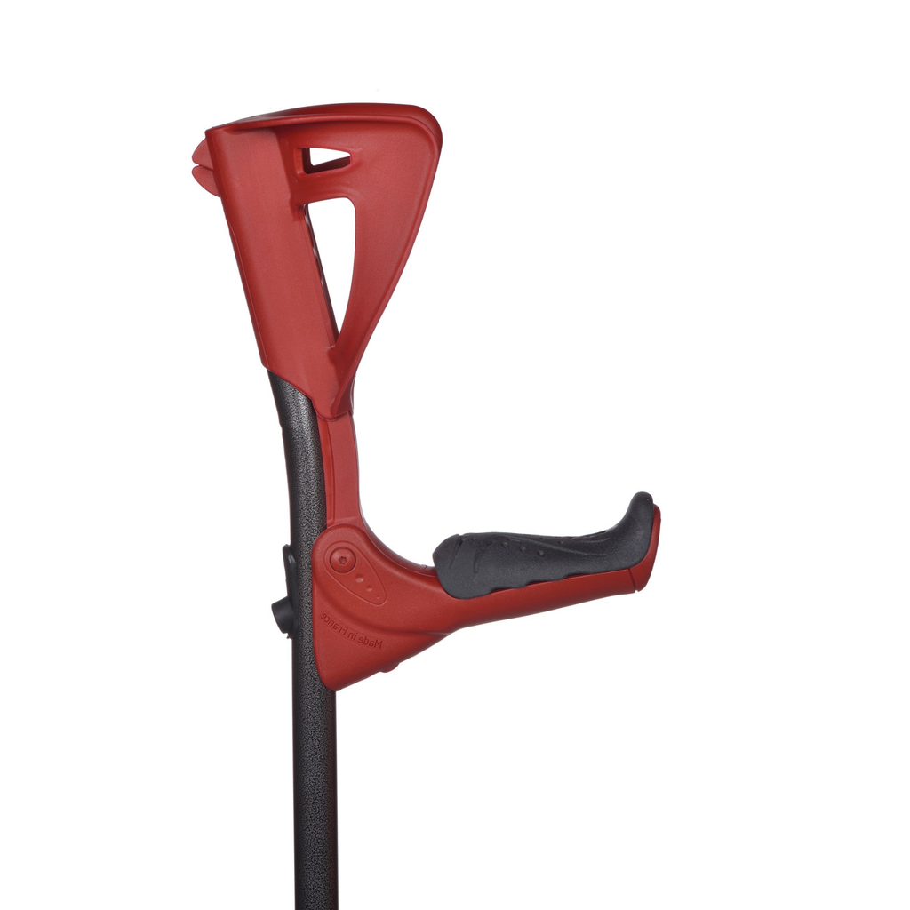 Ergotech forearm crutches in red