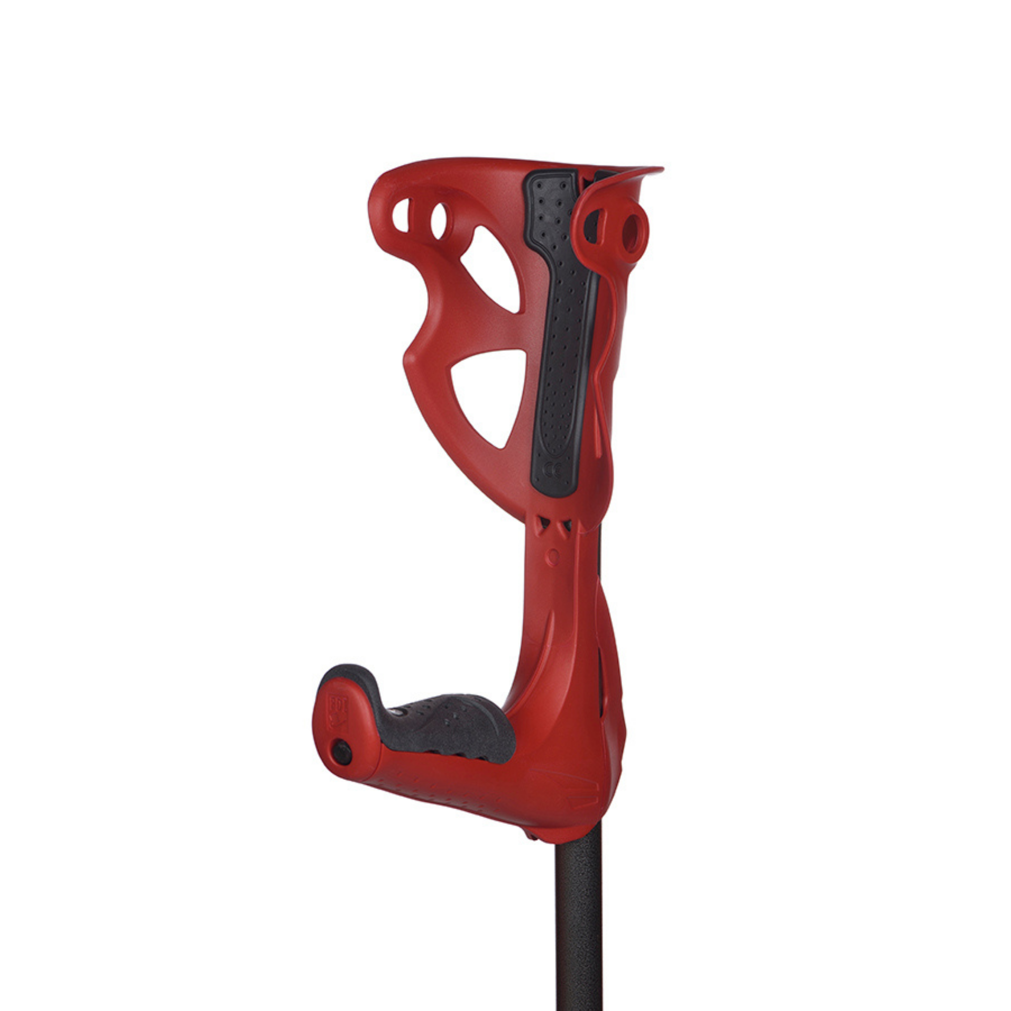 Opti-Comfort forearm crutches in red